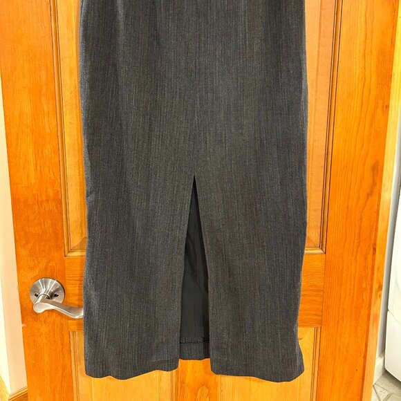 Womens Lauren Ralph Lauren Charcoal Gray Wool Blend Straight Maxi Skirt 6P - Picture 6 of 7